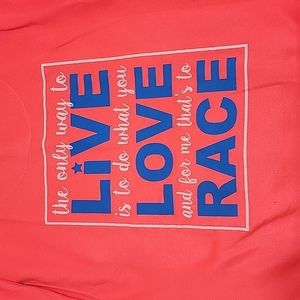 Chix Gear Unisex Mediuam Coral Hoodie "Live Love Race"